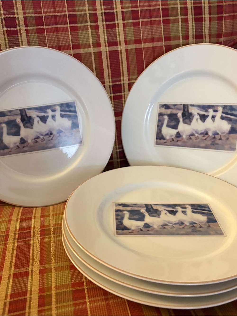 Vintage Lord & Taylor White Appetizer Plates Set of 5